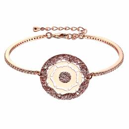 LOISIR ΒΡΑΧΙΟΛΙ ROSY ΜΕΤΑΛΛΙΚΟ ROSE GOLD ΣΤΑΘΕΡΟ ΜΕ ΛΕΥΚA CZ  02L15-01008